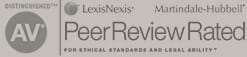 AV | Distinguished | Lexis Nexis | Martindale-Hubbell | Peer Review Rated For Ethical Standards & Legal Ability